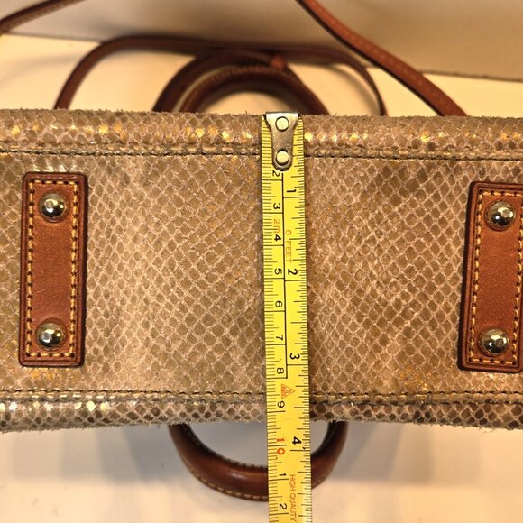 Dooney Bourke Janine python print Leather Mini Tote Satchel Crossbody Bag - Picture 13 of 16